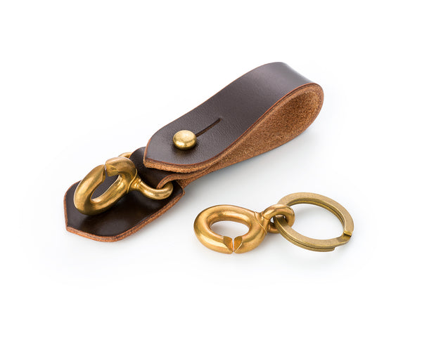 Hollows Leather Belt Loop Keychain