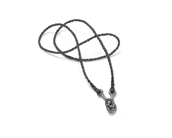 Sister Clasp Necklace, Hand-Braided Cord