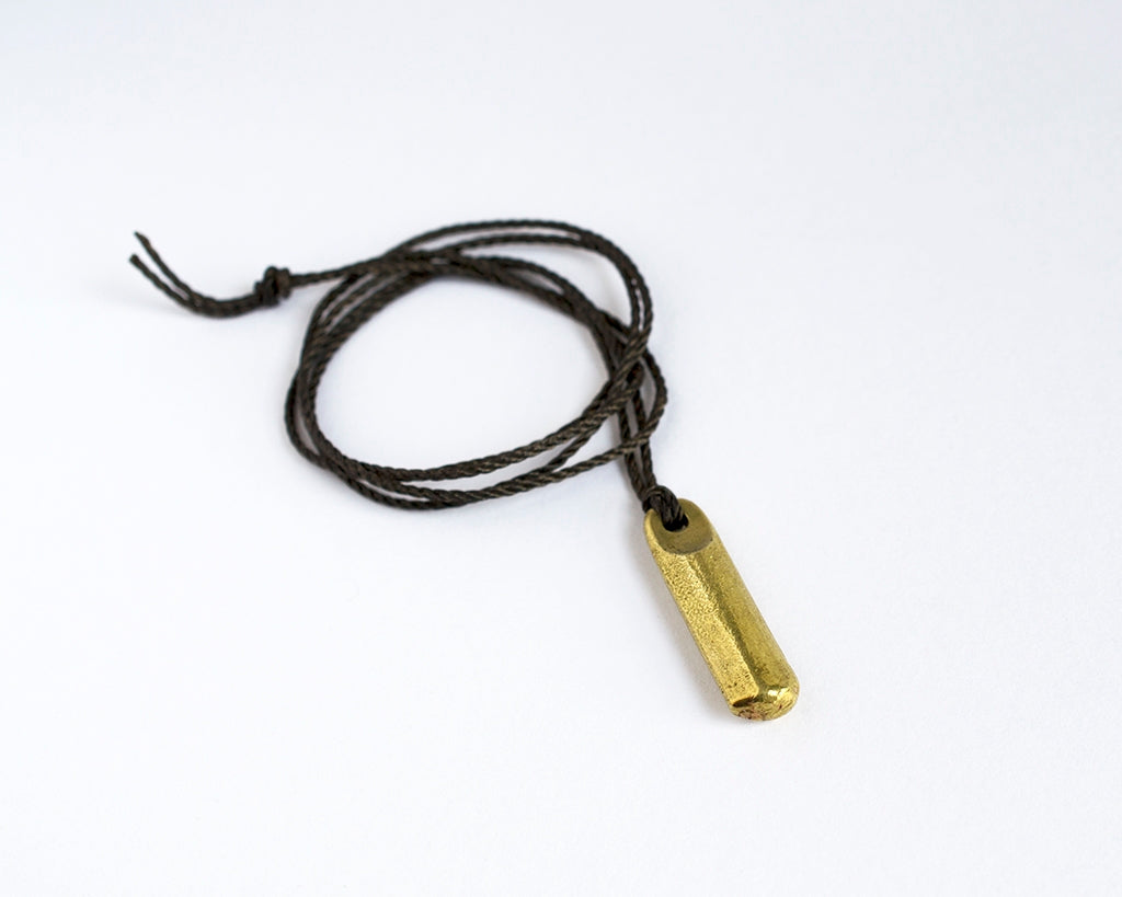 Ingot Necklace, Brass