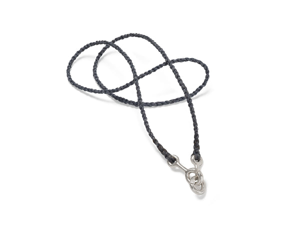 Sister Clasp Necklace, Sterling Silver, Hand Braided