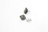 Token Earring 1, Sterling Silver