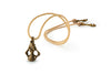 Fox Skull Necklace, Brass